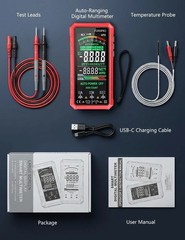 Digital Multimeter Tester Auto-Ranging TRMS 6000 Counts Voltmeter Smart Recharge