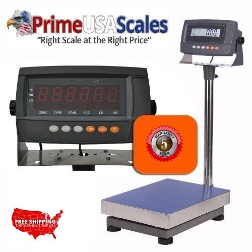 Industrial Portable Bench Scale 300 lb x .02 lb Plate size 12″x16″ Rechargeable