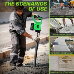 850W Cordless Concrete Vibrator With Battery with 5ft Φ35mm Shaft Rod 6000 RPM