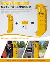 New Upgrade Hitch Attachment for Skid Steer, 5000/20000 lbs Load Capacity