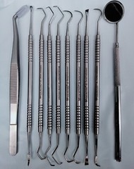 Dental Composite Filling Instruments Composite Carvers Set of 10 Double ended