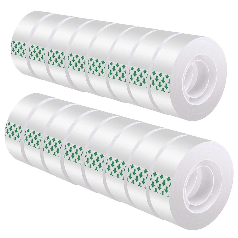 Clear Transparent Tape Rolls 3/4″ x 1000″ Dispenser Refill 16 Tape Rolls Scotch