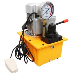 110V 60Hz Electric Double Acting Hydraulic Pump Manual Valve with Pedal 750W
