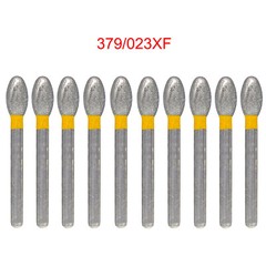 10Pcs Dental Diamond Burs Round Ball High Speed Drills 379/023XF Extra Fine Grit