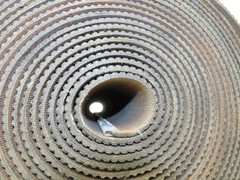 24″W x 40′ Rough Grip Top Rubber Conveyor Belt 2-Ply Black 1/4″Thick 40′ Length