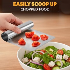 Bench Scraper Kitchen – Multipurpose Pastry 5.9″L x 4.53″W, Silver