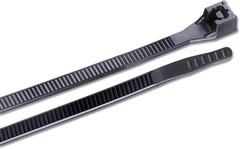 Secure 4 Inch Nylon Cable Ties, UV Resistant, 18 lb, 100 Pack for Organizing