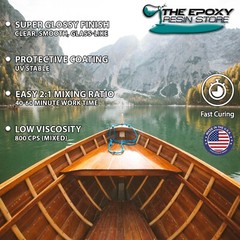 MARINEGUARD 8000 – CLEAR EPOXY RESIN, TABLETOPS, CONCRETE, FIBERGLASS -1.5 GAL