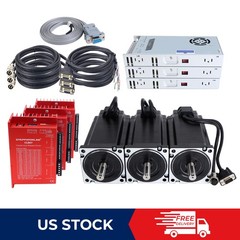 3 Axis 12Nm 1700oz.in Nema 34 Closed Loop Stepper Motor Kit V2.0 w/ Power Supply
