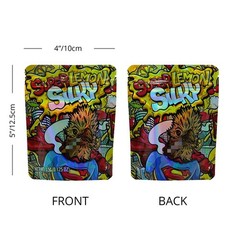 100pcs Mixed Pack Holographic Bag 3.5g Mylar Bag Stand Up Zip Seal Bags
