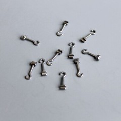 10 Pcs 1 Pack Dental Crimpable Hooks Size Long Curved Left Fix On Wires Hook