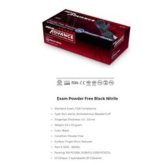 Black Nitrile Examination Gloves 5mil, Heavy Duty 1000 Pieces New (S M L XL)