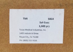 Texas Medical Industries 5004 Saf-Evac – Box of 1000