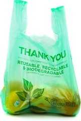 Biodegradable Plastic T-Shirt Shopping Bags 22×6.5×12 0.5 Mil Grocery Bulk