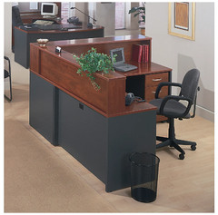 Bush Business Furniture L Bow Desk Right Handed Hansen – WC24422