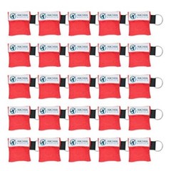 25 pack – Key Ring CPR Mask – Emergency Face Shield with One-way valve