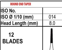 Beavers Carbide Burs FG7664 TRIMMING & FINISHING T&F 12BLADE (100-10)/pk