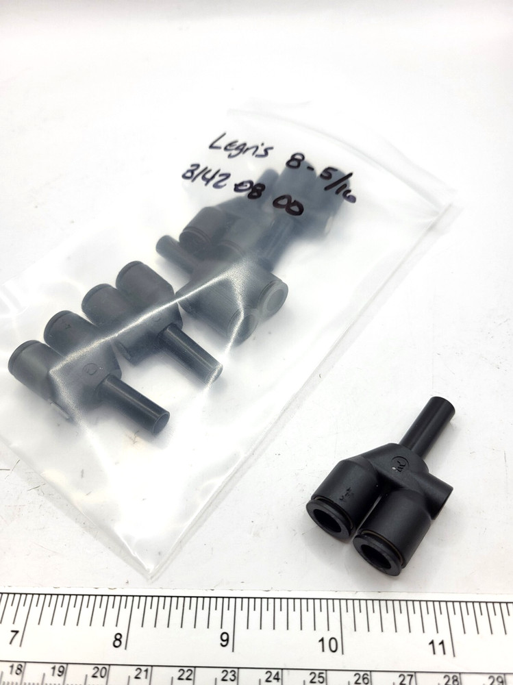 PACK OF 8 Legris 8-5/16, Y Plug, 5/16″ OD, PUSH-IN FITTING, 3142 08 00, 0284G