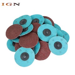 25× 3 inch 36 Grit Aluminum Oxide Roll Lock Die Grinder Sanding Grinding Disc US