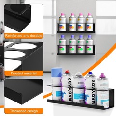Wall-Mounted Spray Can Holder Rack Organize, 4 Pack Steel Aerosol Can Holder