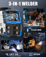 135A MIG Welder 110V, 3-In-1 Welding Machine with Gasless Flux Core