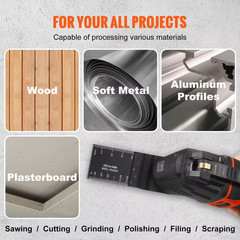 Universal Quick Release, 30-Pieces Multi Tool Blade Kit, 8 Types for Wood, Metal