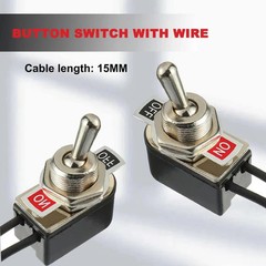 Heavy Duty Toggle Switch SPST 2 Pin ON/Off Rocker Toggle Switch 6A/125V 3A/25…