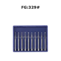 10 Pcs Dental Carbide Burs Pear-Shaped Type High Speed Tungsten Steel Bur FG329