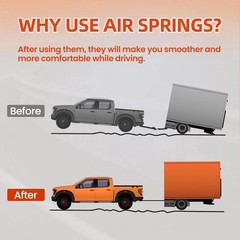 2pc Air Spring Bag Kit 2003-2013 Dodge Ram 2500 3500 8 Lug 5000lbs Towing Kit