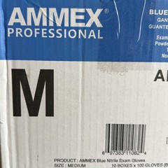 AMMEX Professional APFN42100 Blue Nitrile Medium Exam Gloves Case Of 1000
