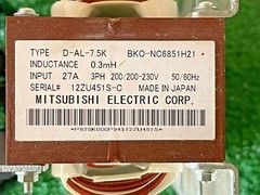 Mitsubishi Electric BK0-NC6851H21 AC Reactor D-AL-7.5K