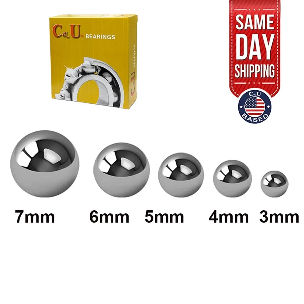 3/4/4.5/5/6/7/8mm Steel Balls, 50/100PCS Precision Bearing Balls
