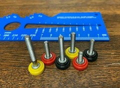 M4 Thumb Screws in Stainless Steel DIN 912 Metric, Knurled Red, Yellow, or Black
