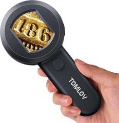 TOMLOV P10 Coin Microscope Jewelers Loupe with Screen 100X Magnifying Glass