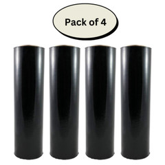 18″ 80 Gauge Pallet Wrap Stretch Film – Black Hand Shrink Wrap, 4 Rolls