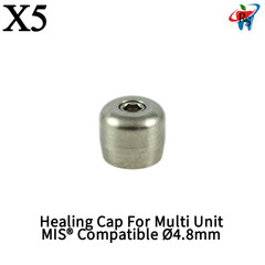 5pcs Dental Titanium Cover Cap Ø4.8mm MIS® Compatible Multi Unit Healing Cap