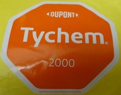 Du Pont TyChem Chemical Suit DUPQC122S-XL Size XL Yellow Includes Hood and Socks