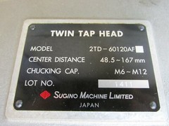 Twin Tap Head Model 2TD-60120AF Sugino Machine Limited 45497ISU
