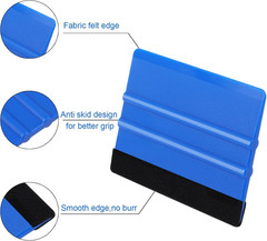 Blue Felt Squeegee,2 Pcs Squeegee for Vinyl,Medium Hardness Vinyl Squeegees Scra
