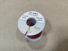 Remington Industries 22 AWG, UL1007 Solid Wire, Red, 300v PVC 105 C (100 Feet)
