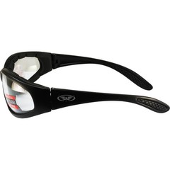 2 Pairs Global Vision Hercules Plus Black Sunglasses Red Mirror + Clear Lenses
