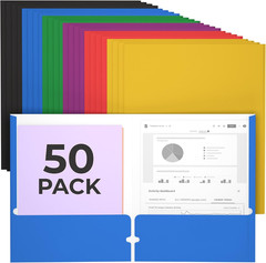 Folders with Pockets 2 Pocket Folders Bulk, Holds 100 Sheets (50 Sheets per Pock