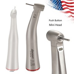 SANDENT 1:5 LED Increasing Contra Angle Handpiece Push Button Fiber Optic Dental