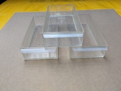 3 Vintage-Akro-Mils Small Parts Storage Drawers for Organizer Cabinet Bins #P-1