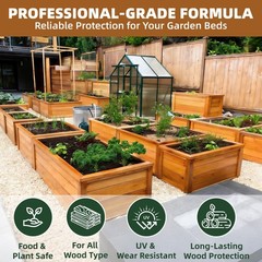 Garden Box Sealer Pro Grade 2 Gallons – Plant-Based, Non-Toxic Wood Sealer fo…