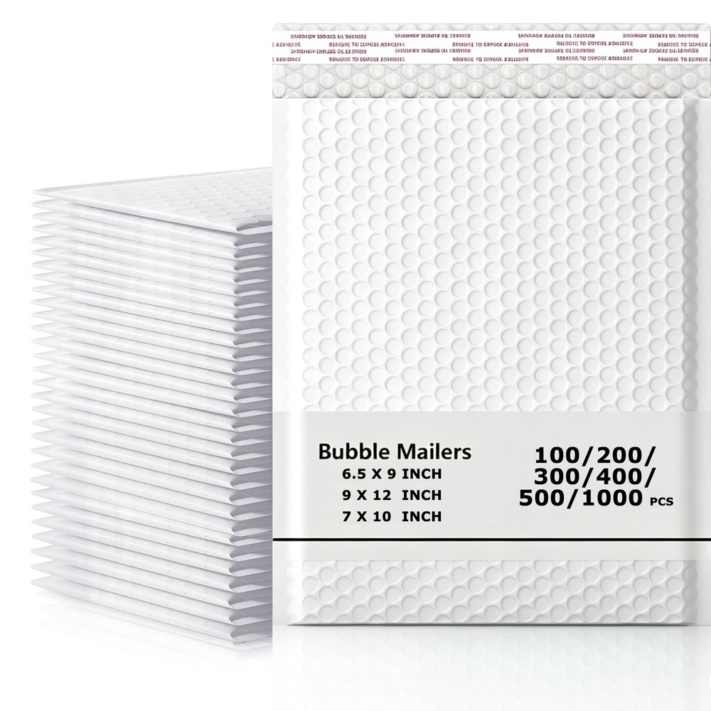 Poly Bubble Mailers Padded Envelopes Shipping Mailing Bags Any Size White Bulk