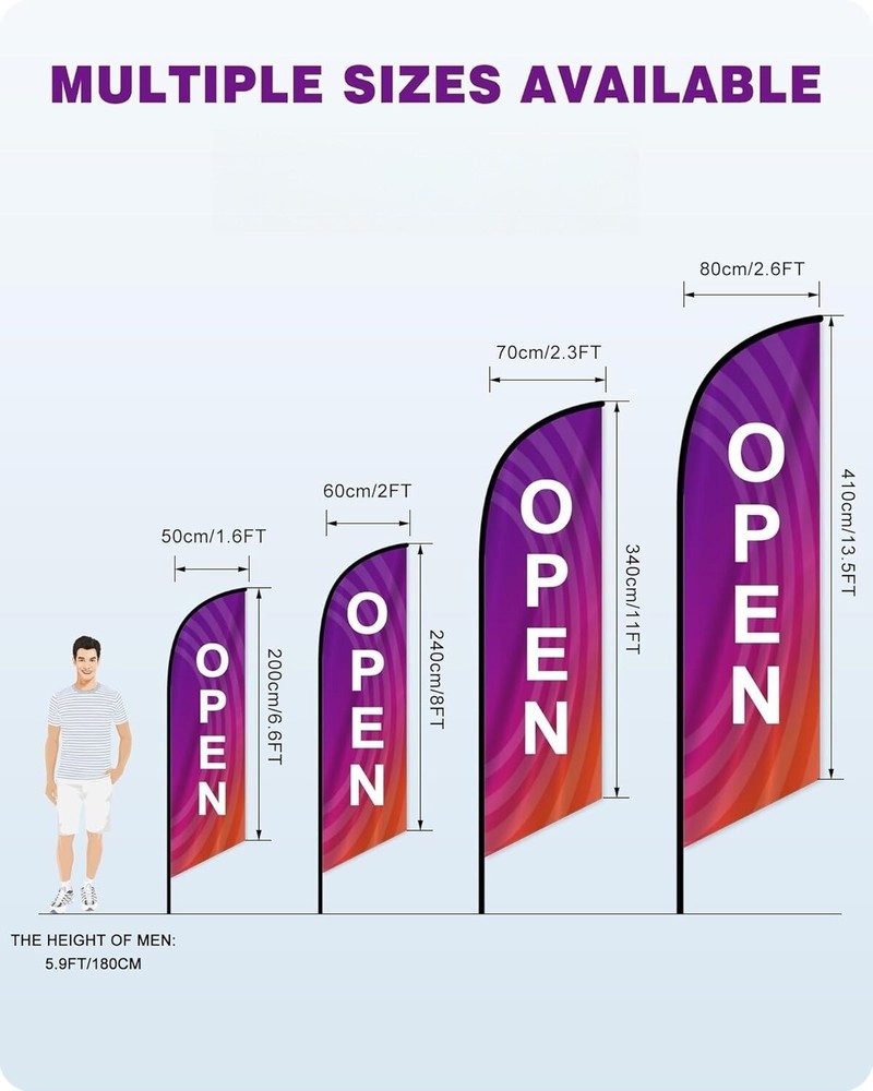 Custom Advertising Feather Flags Business Outside Personalized Logo Swooper Flag