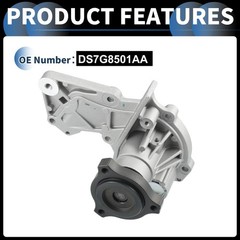 Water Pump, Front 19.5×10.8cm Engine Water Pump with Gasket Kit No.DS7G8501AA…