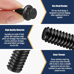 50 Pcs 1/4-20 X 1/2″ Flanged Hex Head Bolts with Reinforced Box, , Fully Threade