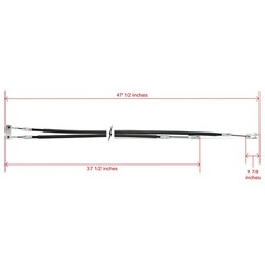 Brake Cable Set with Pins & Clips for 2002 – Current EZGO Workhorse-MPT 800 Cart